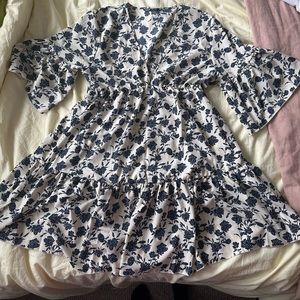 BoHo half sleeve floral dress